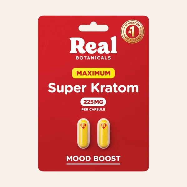 Super Kratom Capsules 225mg - Mood Boost