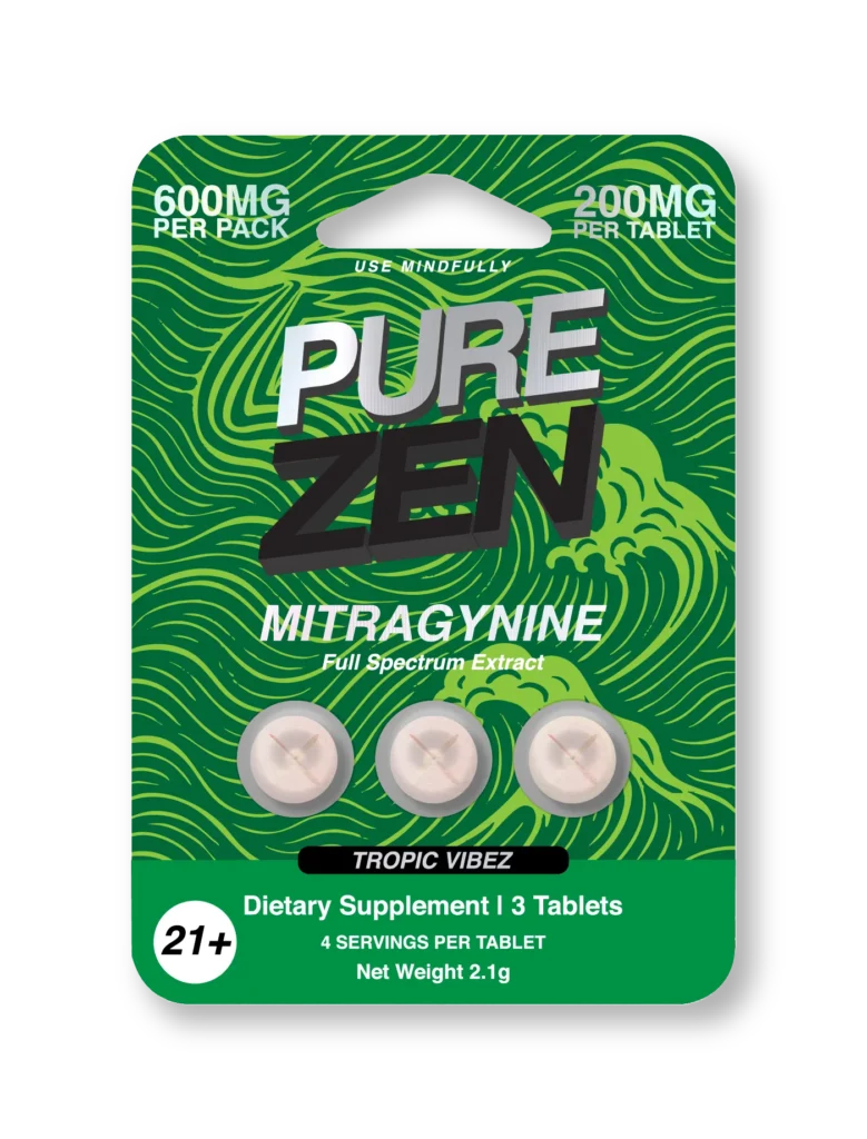 Pure Zen Tropical Vibez 3ct blister pack botanical tablets packaging