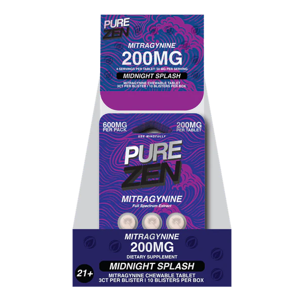 Pure Zen Midnight Splash 10-count display containing 3ct blister packs