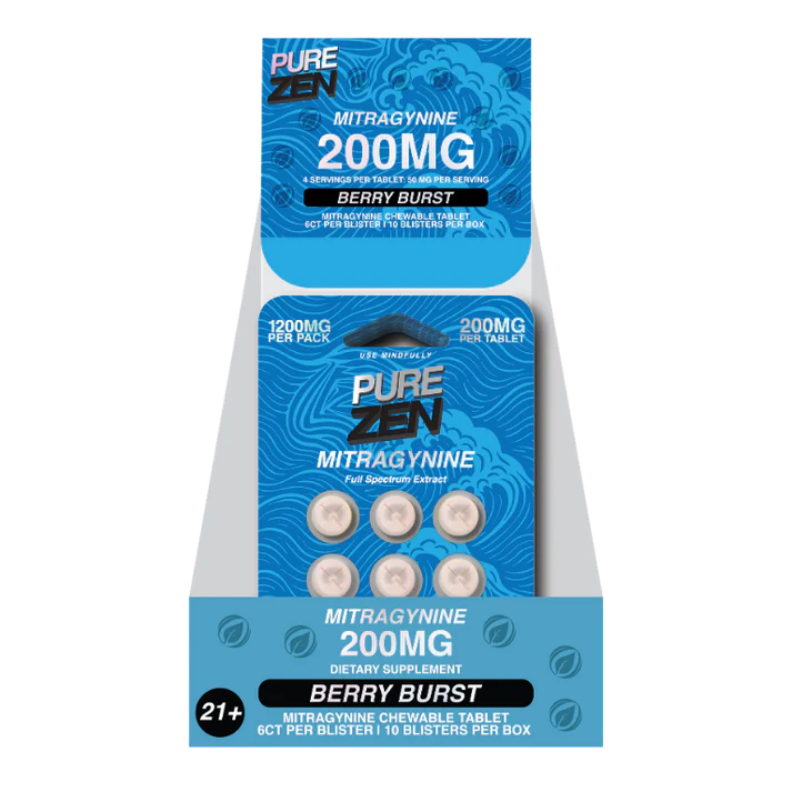 Pure Zen Berry Burst 10-count display containing 6ct blister packs